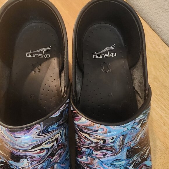 Dansko Professional Abstract Waves Leather Slip On Shoes Clogs Womens 9.5 / 41 - Picture 9 of 12